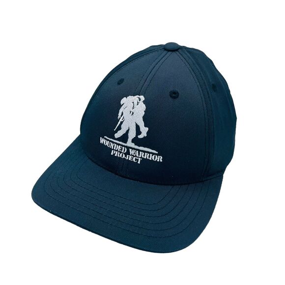 Wounded Warrior Project Hat Black White Embroidered Logo Adjustable - Picture 2 of 4